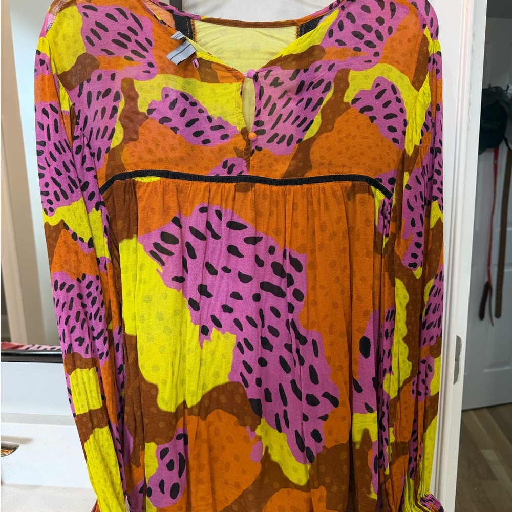 Anthropologie Multicolor Patterned Blouse - Picture 5 of 6